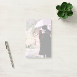 Ehepaar in Liebe Küssen im Regen Abstrakte Kunst Post-it Klebezettel