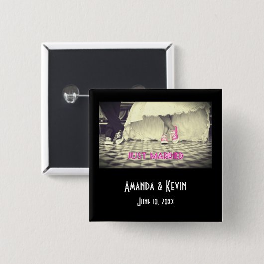 Ehepaar in Retro-Stil 50 Diner Button (Vorne & Hinten)