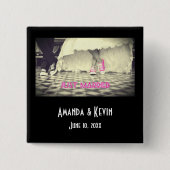 Ehepaar in Retro-Stil 50 Diner Button (Vorderseite)