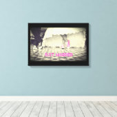 Ehepaar in Retro-Stil 50 Diner Leinwanddruck (Insitu (Holzboden))