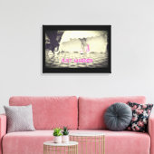 Ehepaar in Retro-Stil 50 Diner Leinwanddruck (Insitu (Wohnzimmer))