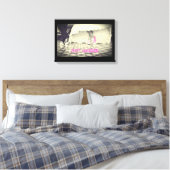 Ehepaar in Retro-Stil 50 Diner Leinwanddruck (Insitu (Schlafzimmer))