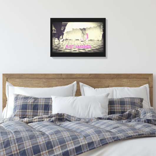 Ehepaar in Retro-Stil 50 Diner Leinwanddruck (Insitu (Schlafzimmer))