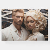 Ehepaar in Weiß verkleidet Gästebuch (Rückseite)