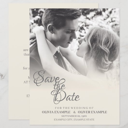 Ehepaar küssen in Monochrome (Vorne/Hinten)