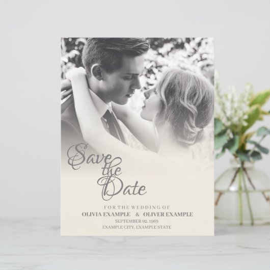 Ehepaar küssen in Monochrome (Stehend Vorderseite)