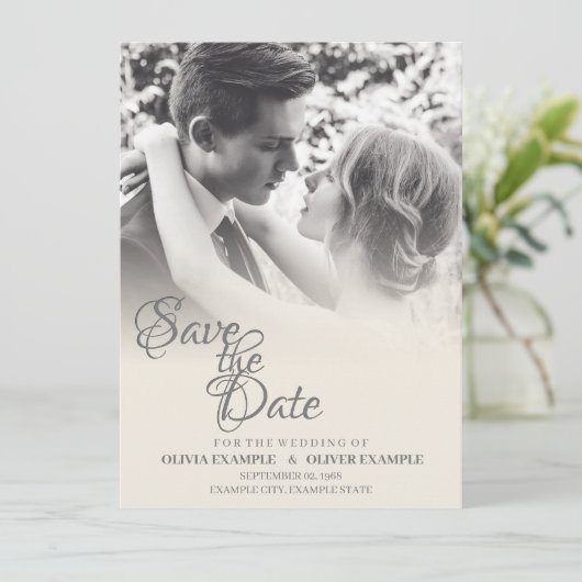 Ehepaar küssen in Monochrome (Stehend Vorderseite)