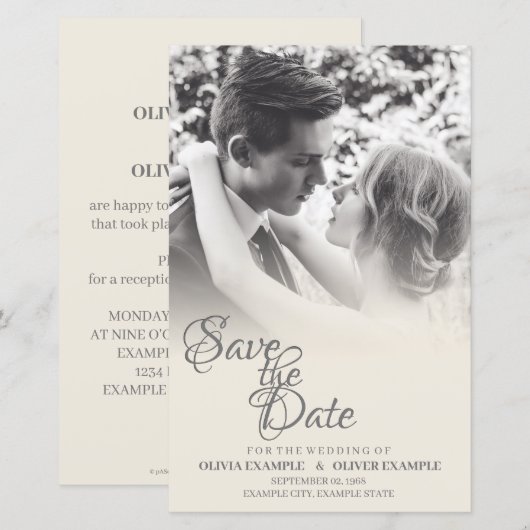 Ehepaar küssen in Monochrome (Vorne/Hinten)