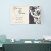 Ehepaar küssen in Monochrome Banner (Messeveranstaltung)