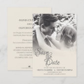 Ehepaar küssen in Monochrome Begleitkarte (Vorne/Hinten)