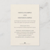 Ehepaar küssen in Monochrome Begleitkarte (Rückseite)