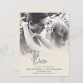 Ehepaar küssen in Monochrome Dankeskarte (Vorne/Hinten)