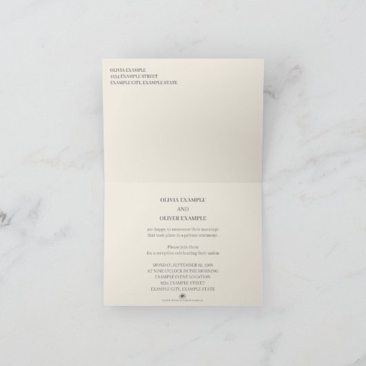 Ehepaar küssen in Monochrome Dankeskarte (Innenseite)