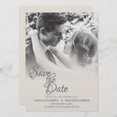 Ehepaar küssen in Monochrome Einladung (Vorne/Hinten)