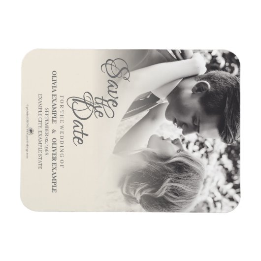 Ehepaar küssen in Monochrome Magnet (Horizontal)