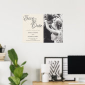 Ehepaar küssen in Monochrome Poster (Heimbüro)