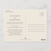 Ehepaar küssen in Monochrome Postkarte (Rückseite)