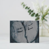 Ehepaar küssen, romantisch postkarte (Stehend Vorderseite)