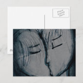 Ehepaar küssen, romantisch postkarte (Vorne/Hinten)