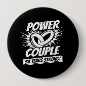 Ehepaar Married 33 Years - 33rd Wedding Anniversar Button (Vorderseite)