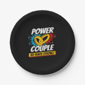 Ehepaar Married 33 Years - 33rd Wedding Anniversar Pappteller (Vorderseite)