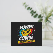 Ehepaar Married 3 Years - 3rd Wedding Anniversary Postkarte (Stehend Vorderseite)
