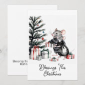 Ehepaar mit Weihnachtsbaumkarten Feiertagskarte (Vorne/Hinten)