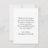 Ehepaar Name Deer Monogram Rustic Country Wedding Dankeskarte (Rückseite)