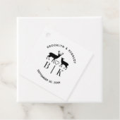 Ehepaar Name Deer Monogram Rustic Country Wedding Geschenkanhänger (Beispiel)