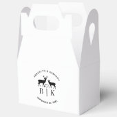 Ehepaar Name Deer Monogram Rustic Country Wedding Geschenkschachtel (Offen)