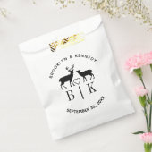 Ehepaar Name Deer Monogram Rustic Country Wedding Geschenktütchen (Versiegelt)