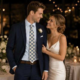 Ehepaar-Name Hochzeiten, Jubiläum Kariert Krawatte