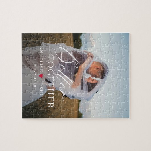 Ehepaar - Namen personalisiert Puzzle (Horizontal)