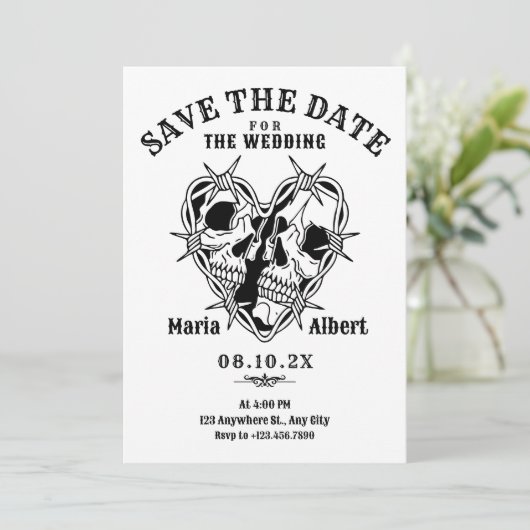 Ehepaar Save The Date (Stehend Vorderseite)