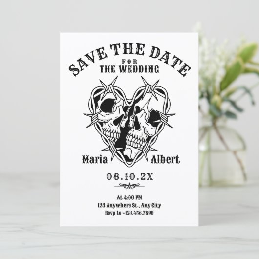 Ehepaar Save The Date (Stehend Vorderseite)