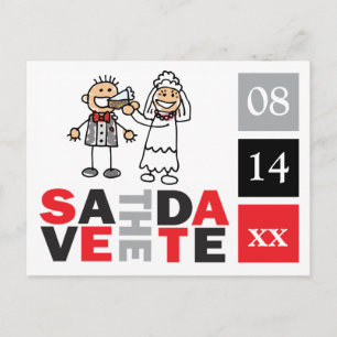 Ehepaar-Save the Date-Karte Ankündigungspostkarte