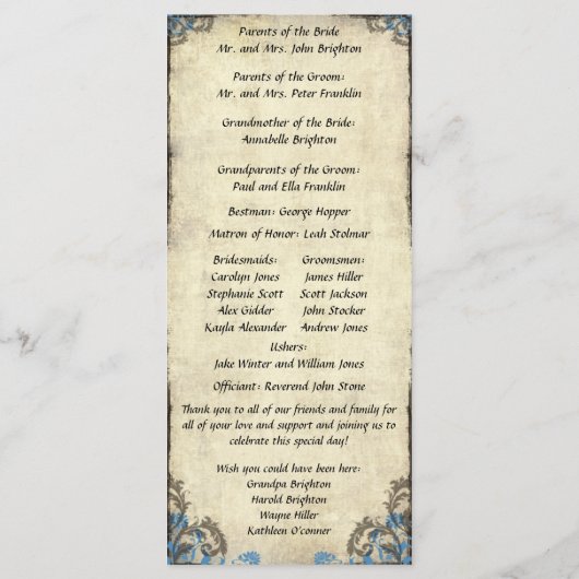 Ehepaar Silhouette Tree Vintage Programm (Rückseite)