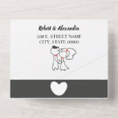 Ehepaar | UAWG und Hochzeit All In One Einladung (Rückseite)