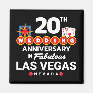 Ehepaare 20 Jahre - Vegas 20. Wedding Anni Magnet