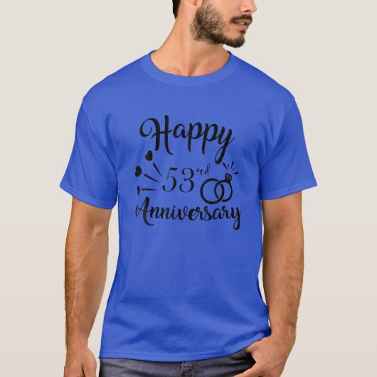 Ehepaare 53 Jahre Jubiläum Cool Happy 53 Rd A T-Shirt (Vorderseite)