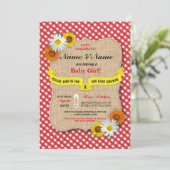 Ehepaare Baby Shower GRILLEN BaByQ Boy oder Girl I Einladung (Stehend Vorderseite)