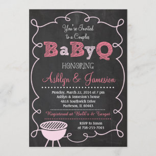 Ehepaare BabyQ GRILLEN Baby Shower Einladung