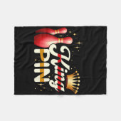 Ehepaare Bowler League Bowling King Button Trading Fleecedecke (Vorderseite (Horizontal))