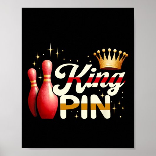 Ehepaare Bowler League Bowling King Button Trading Poster (Vorne)