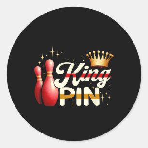 Ehepaare Bowler League Bowling King Button Trading Runder Aufkleber