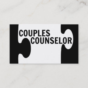 Ehepaare Counselor Puzzle Piece Business Card Visitenkarte