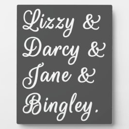 Ehepaare, die stolz sind und Vorurteile treffen II Fotoplatte