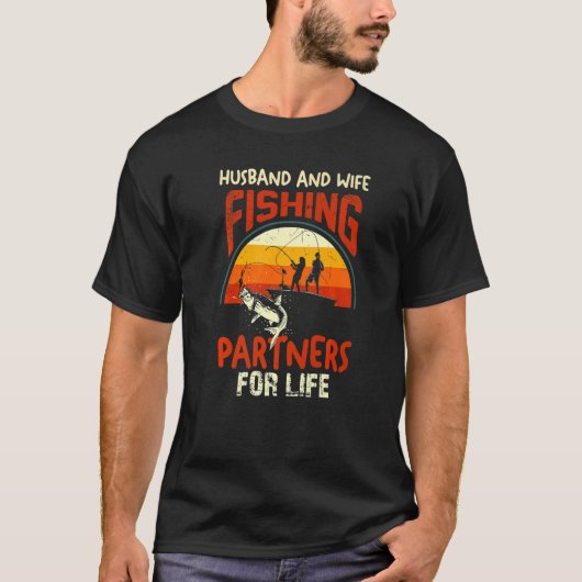 Ehepaare, die zusammen mit den Fischfangpartnern i T-Shirt (Vorderseite)