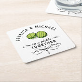 Ehepaare, die zusammen Personalisiert sind Rechteckiger Pappuntersetzer (angewinkelt)