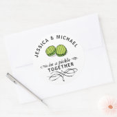 Ehepaare, die zusammen Personalisiert sind Runder Aufkleber (Umschlag)